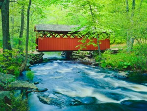 Chatfield Hollow covered bridge, Connecticut